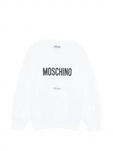 Свитшот с логотипом Moschino Kids, белый