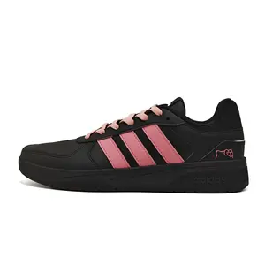 Adidas Neo Легкие низкие кроссовки для скейтбординга Courtbeat Cheese Kitten Roll унисекс, черные, розовые