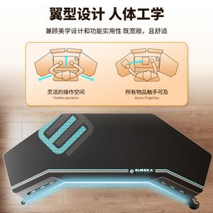 Компьютерный стол PSEAT Dark Night Battle Wing Alien, 180 см, черный с полками, игровой, для геймеров, сборный, для дома и офиса