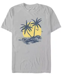 Мужская футболка с коротким рукавом Palms Fifth Sun, серебряный