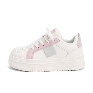 HUANQIU Дышащие кроссовки Balance для скейтбординга, увеличивающие рост, женские, бежево-розовые