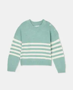 Детский свитер в полоску Kids El Corte Inglés, зеленый