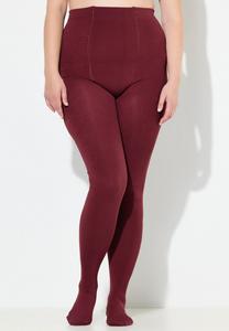 Тайтсы Ulla Popken Tights, Burgundy Red/Red