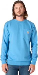 Carhartt мужская толстовка с карманом Relaxed Fit Midweight Garment Dye French Terry, Horizon Blue