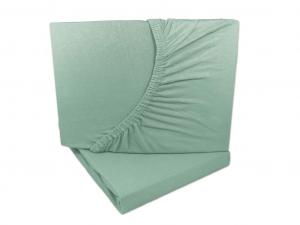 Комплект из 2-х трикотажных простыней эвкалипт зеленый 90х200 - 100х200 см 100% хлопок Arle-Living