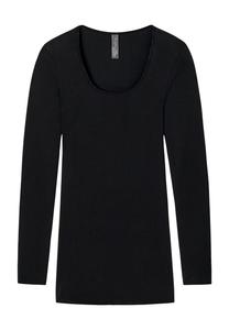 Роскошная майка с длинным рукавом и круглым вырезом Schiesser, черный