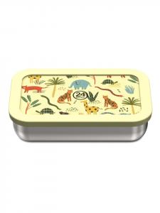 Ланчбокс 18,5 см в стиле "Друзья из джунглей" 24Bottles, Jungle friends
