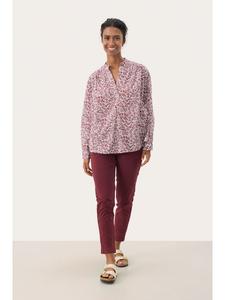 Блузка с короткими рукавами NatalePW, свободный крой, цвет Tawny Port Mini Flower PART TWO