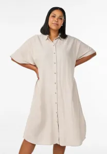 Платье-Рубашка mit kurzen ärmeln Zizzi, Simply Taupe