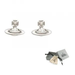 Vivienne Westwood Серебряные серьги-гвоздики с латунью