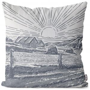 VOID Field Path Чехол для подушки на ферме Полиэстер Водонепроницаемая подушка для улицы и дома Размер: 80 x 80 см