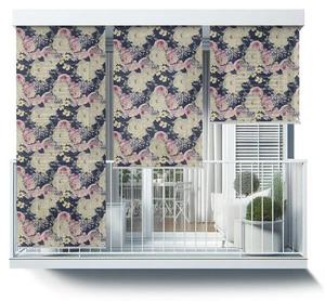 Рулонные шторы Tulup Blumen in Pastellfarben, 140x180x1 см, ночной синий