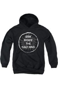 Супернатурал Оставайся внутри соляного круга молодежная толстовка с капюшоном Gildan, черный