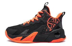 XTEP Скользоустойчивые износостойкие низкие спортивные повседневные ботинки Black Orange для подростков