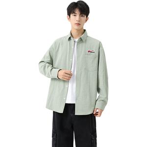 Рубашка Unisex Lapel Moderate Others WARRIOR, pea зеленый (diy badge)