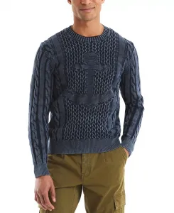 Мужской свитер с круглым вырезом и якорем Nautica, синий