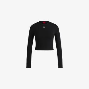 Топ Hugo с вышитым логотипом, черный