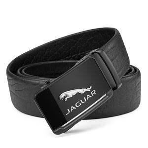 JAGUAR Кожаный ремень мужской черный, Black