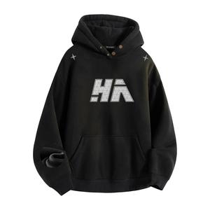 Толстовка Unisex Hooded Thickened Heavyweight HUANQIU, черный [fleece-lined and thickened]