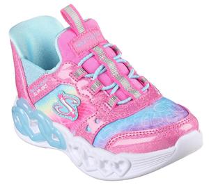SKECHERS Детские кроссовки INFINITE HEART LIGHTS ETERNAL SHIMMER розовые / разноцветные