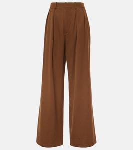 Широкие брюки из шерсти с низкой посадкой Wardrobe.Nyc, коричневый