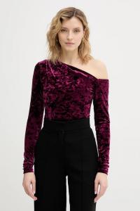 Боди welurowe Guess, бордовый