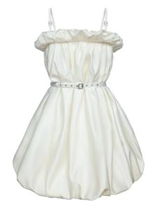 POST MERIDIEM платье мини с драпировкой, нейтральный