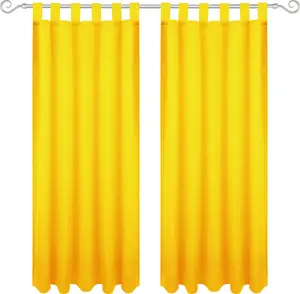 Штора на петлях 140х225 см (ширина х длина) желтого цвета, непрозрачная штора, штора на петлях во многих вариациях Bestgoodies