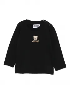 Толстовка с логотипом медведя Moschino Kids, черный