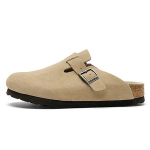 DAOWAI Противомикробные массажные противоскользящие износостойкие антибактериальные тапочки с пробковой подошвой и закрытым носком для женщин тёмно-коричневые, цвет Dark Brown