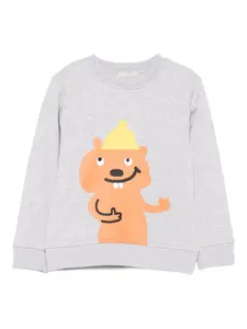 Толстовка с принтом Stella McCartney Kids, серый