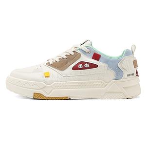 Износостойкие дышащие низкие детские кроссовки для скейтбординга для подростков Kung Fu partners, бежевый/красный