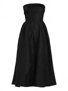 Жаккардовое платье миди Post Meridiem, черный