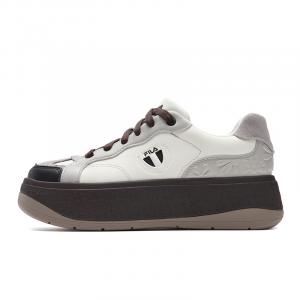 Fila Женские низкие кеды для скейтбординга, цвет пемза, белый, с амортизацией, износостойкостью и увеличением высоты