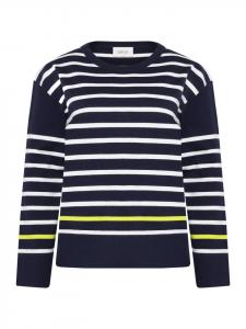 CARTOON Вязаный свитер белого/голубого цвета с круглым вырезом