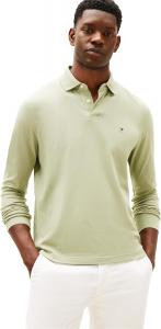 Мужские поло Tommy Hilfiger с длинным рукавом, классического кроя, с отделкой Liquid Cotton, Earth Sage