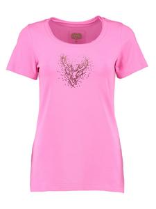 Футболка Wimporo розово-оливкового цвета OS-Trachten