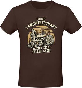 Футболка Sprüche Leg dich nie mit einem Landwirt an - Wir kennen Orte wo dich niemand findet, коричневый