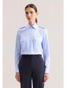 Узкая блузка-пилот светло-голубого цвета Seidensticker