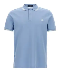 Поло из хлопкового пике Comme Des Garã§Ons, синий