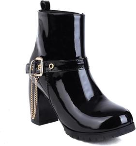 Женские ботильоны LYYSKY с круглым носком и боковой молнией. Размер соответствует длине стопы, смотрите таблицу размеров и описание товара. Размеры: US3-US17 / EU33-EU50, Black(T703-10)