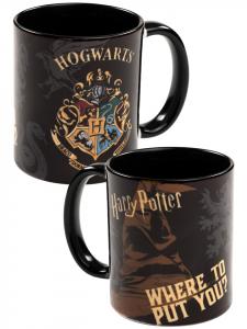 Кружка Распределяющая шляпа из Хогвартса, Гарри Поттер, 320 мл, черная Harry Potter