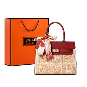 Синтетическая кожаная сумка через плечо среднего размера женская красная Vigno, абрикосовый стиль B