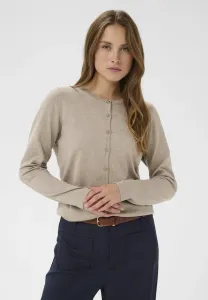 Кардиган с круглым вырезом Saint Tropez, Greige Melange