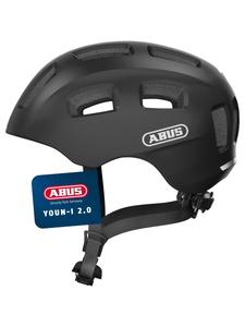 ABUS Детский шлем Youn-I 2.0 в черном бархатном исполнении