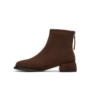 DAPHNE Женские коричневые ботильоны на каблуке 3,5 см, цвет Brown