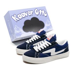 KAAVER OTTO Износостойкие и легкие винтажные спортивные скейтерские кроссовки унисекс темно-синие, цвет Navy Blue