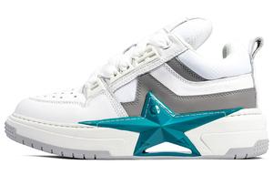 Стильные низкие кеды для скейтбординга Stepping Star Dream Series унисекс бело-зеленые с пятиугольным сердцем, размер на один меньше