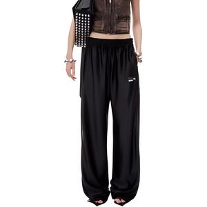 Брюки спортивные с логотипом Alexander Wang, черные