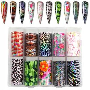 Трансферная фольга 10смх4см, набор кружева Зебра, 10 шт., Frezarkowo